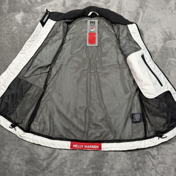 Helly Hansen Vest Mens Medium White Softshell Full Zip Google Logo Outdoor - Picture 3 of 9